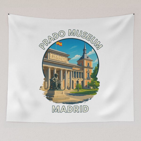 Item preview, Prado Museum Madrid – Spanish Landmark Architectural Travel Art designed and sold by inkNext.