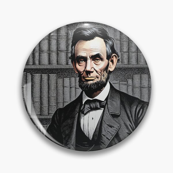 Item preview, Abraham Lincoln vintage etching style portrait art designed and sold by Vintage Designs +.