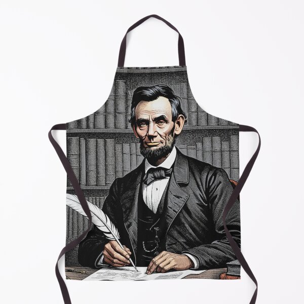 Item preview, Abraham Lincoln vintage etching style portrait art designed and sold by Vintage Designs +.