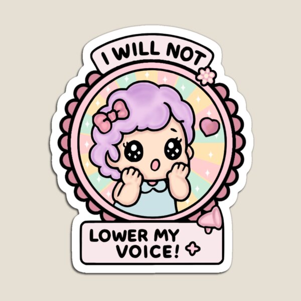 Item preview, I Will Not Lower My Voice | manga | cute kawaii | by Nooby Draw designed and sold by NoobyDraw.