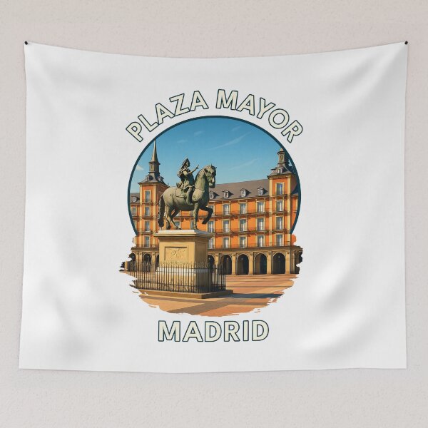 Item preview, Plaza Mayor Madrid – Historic Spanish Square Travel Art designed and sold by inkNext.