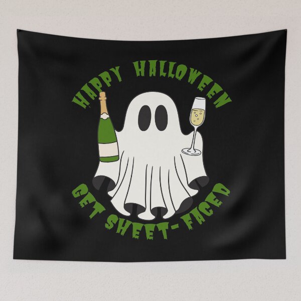 Item preview, Happy Halloween - Get Sheet Faced- Funny Helloween Ghost Art designed and sold by mayadesignshop.