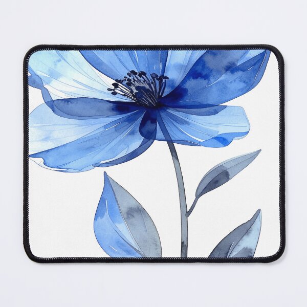 Item preview, Watercolor X-ray flower in blue designed and sold by LiskoDesign.