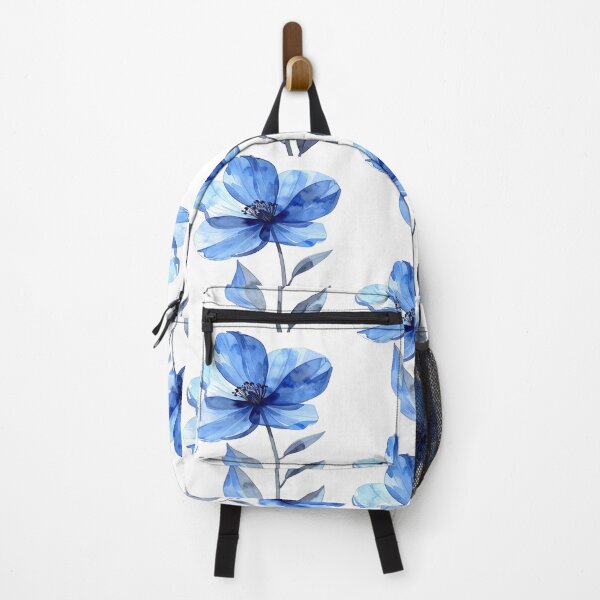 Item preview, Watercolor X-ray flower in blue designed and sold by LiskoDesign.