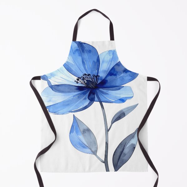 Item preview, Watercolor X-ray flower in blue designed and sold by LiskoDesign.