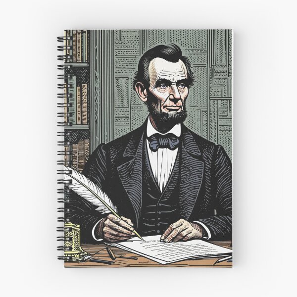 Item preview, Abraham Lincoln vintage etching style portrait art designed and sold by Vintage Designs +.