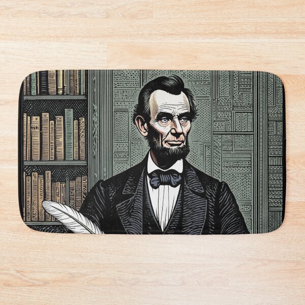 Item preview, Abraham Lincoln vintage etching style portrait art designed and sold by Vintage Designs +.