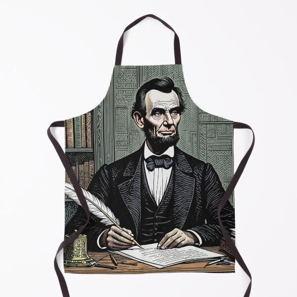 Item preview, Abraham Lincoln vintage etching style portrait art designed and sold by Vintage Designs +.