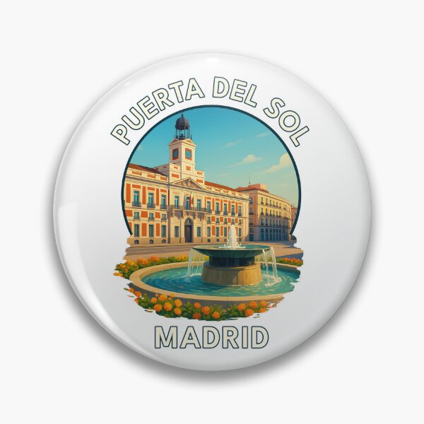 Item preview, Puerta del Sol Madrid – Historic Spanish Landmark Illustration designed and sold by inkNext.