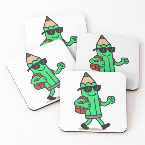 Item preview, Stylish Cartoon Pencil with Backpack – Fun School Supply Art designed and sold by DKunic.