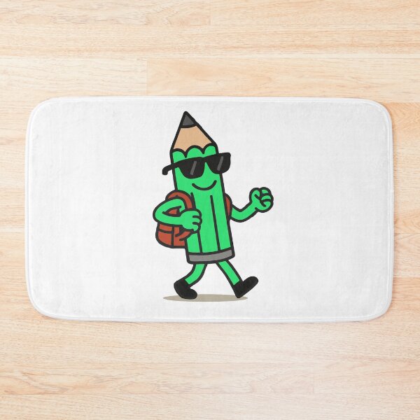 Item preview, Stylish Cartoon Pencil with Backpack – Fun School Supply Art designed and sold by DKunic.