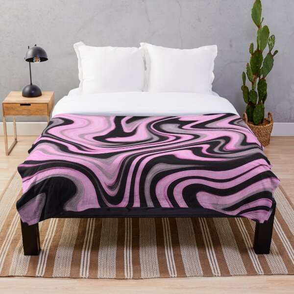Item preview, Fluid Marble Swirls, pink, black, silver designed and sold by Itzjustlife.