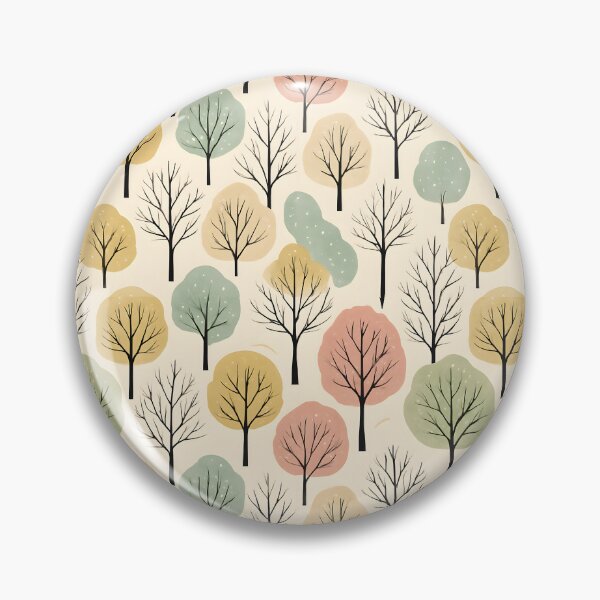 Item preview, Minimalist Fall Tree Pattern – Soft Pastel Autumn Forest Design designed and sold by Travelslightly.