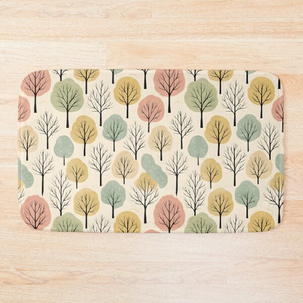 Item preview, Minimalist Fall Tree Pattern – Soft Pastel Autumn Forest Design designed and sold by Travelslightly.