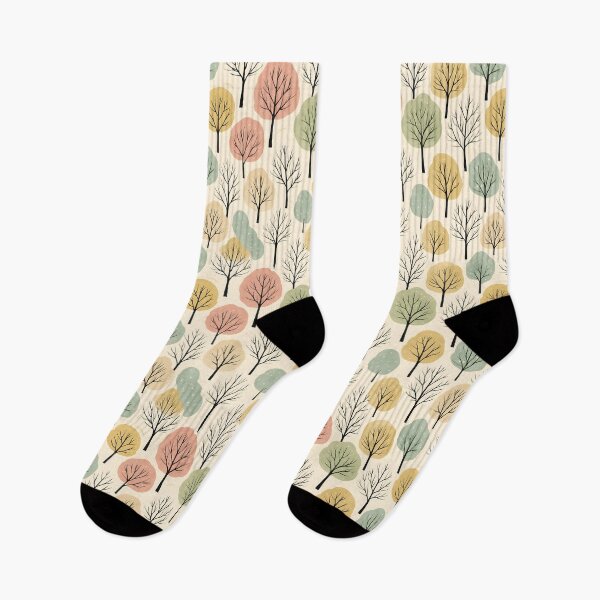 Item preview, Minimalist Fall Tree Pattern – Soft Pastel Autumn Forest Design designed and sold by Travelslightly.