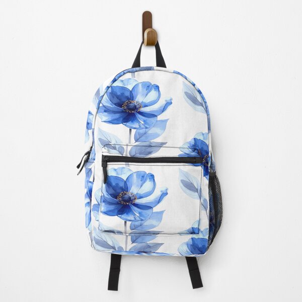 Item preview, Watercolor X-ray flower in blue with gold designed and sold by LiskoDesign.