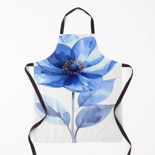 Item preview, Watercolor X-ray flower in blue with gold designed and sold by LiskoDesign.