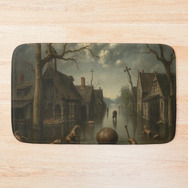 Item preview, Hieronymus Bosch Influenced Original Oil Painting Nightmare Village designed and sold by KALEIDOSCOPE UK.