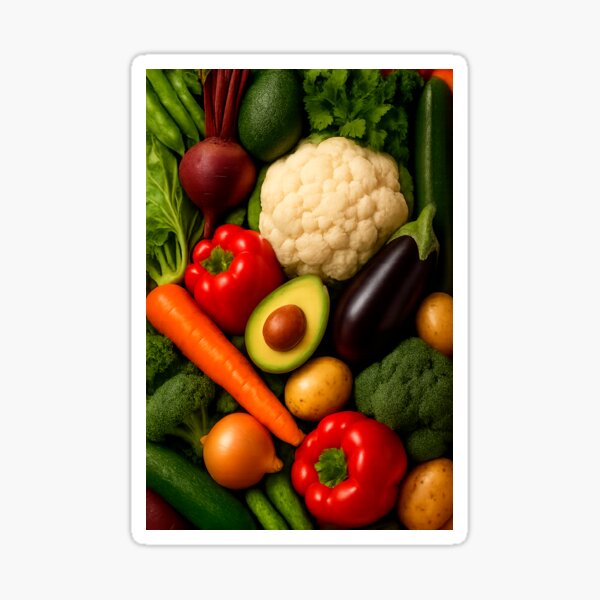 Item preview, "Vibrant Medley of Fresh Garden Vegetables" designed and sold by KKAIart.
