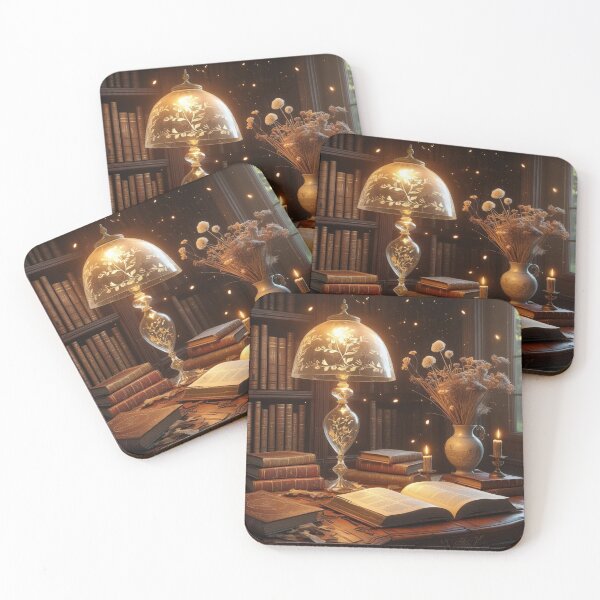Item preview, Mystical Antique Study Table – Vintage Magical Room Art designed and sold by LunariaBloom.