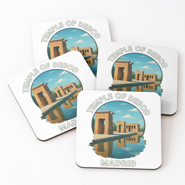 Item preview, Temple of Debod at Sunset – Madrid Landmark Illustration designed and sold by inkNext.