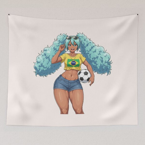 Item preview, Brazilian Miku Tan Anime Girl Beach Vibes Hatsune Miku Vocaloid Art designed and sold by StudioJohan.