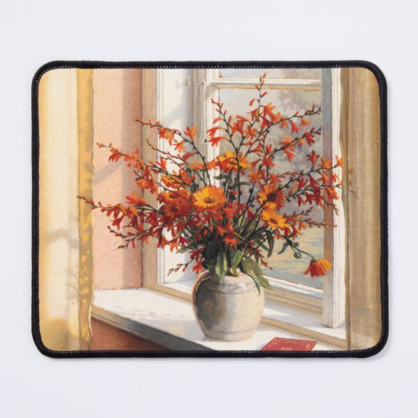 Item preview, Sunlit Interior with Flowers on a Ledge designed and sold by tomorrowsart.