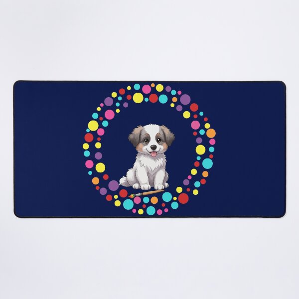 Item preview, Celebrate Dot Day with My Pyrenean Shepherd – Colorful Dog Art designed and sold by The Real Life Symphony.