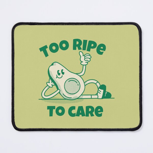 Item preview, Funny Avocado  – Cute Retro Cartoon “Too Ripe To Care” – Kawaii Food Art for Trendy Streetwear designed and sold by Srlkn1996cozy store.