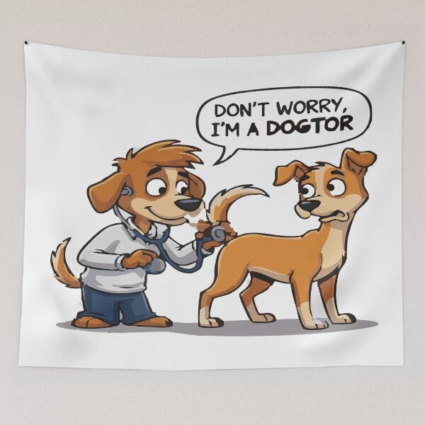 Item preview, Funny Dogtor T-Shirt – Cute Doctor Dog Graphic Tee for Pet Lovers & Vets designed and sold by Uglyandcute.