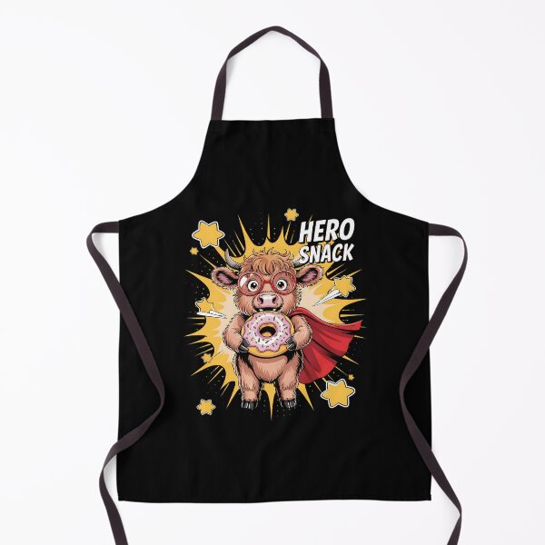 Item preview, Hero Snack Cow with Donut Super Cow Snack Attack designed and sold by Taans-Creation.