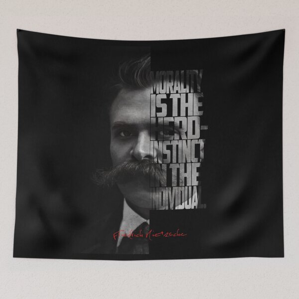 Item preview, Friedrich Nietzsche Portrait – Monochrome Minimalist Philosopher Art designed and sold by Enea Kelo.