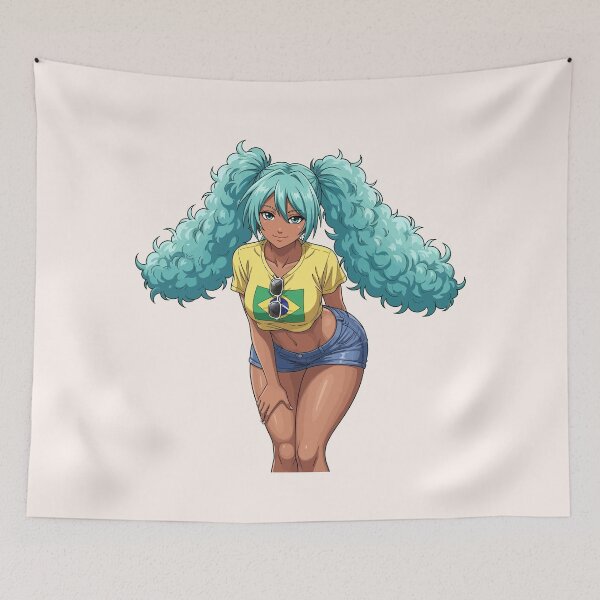 Item preview, Hatsune Miku Brazil Version Tan Beach Anime Girl Vocaloid Meme designed and sold by StudioJohan.
