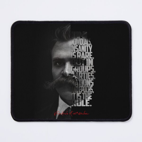 Item preview, Friedrich Nietzsche Portrait – Monochrome Minimalist Philosopher Art designed and sold by Enea Kelo.
