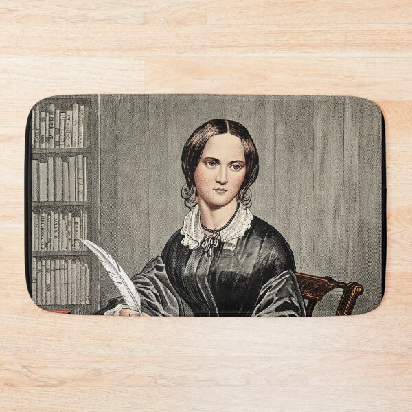 Item preview, Emily Bronte vintage etching style portrait art designed and sold by Vintage Designs +.