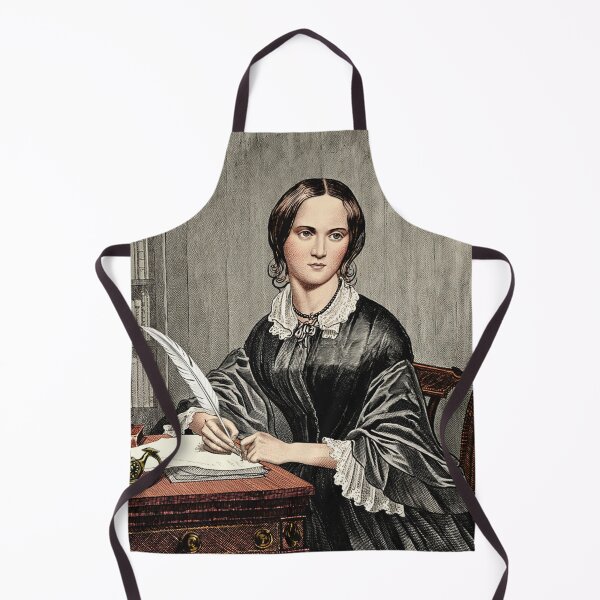 Item preview, Emily Bronte vintage etching style portrait art designed and sold by Vintage Designs +.