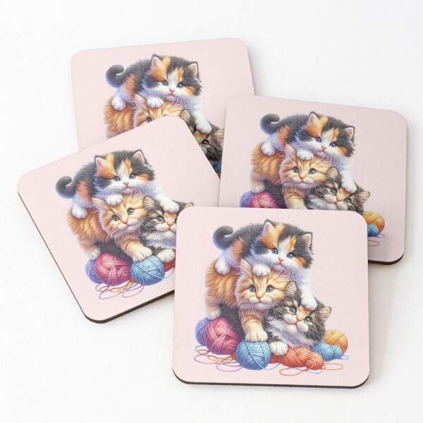 Item preview, Playful kittens climbing over each other as they have fun  designed and sold by LoneAngel.
