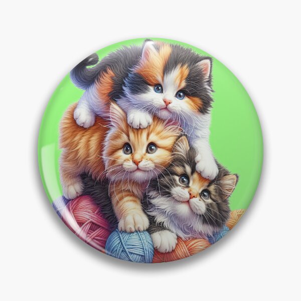 Item preview, Playful kittens climbing over each other as they have fun  designed and sold by LoneAngel.