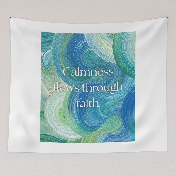 Item preview, Calmness Flows Through Faith – Islamic Calligraphy-Inspired Design designed and sold by MiskAndMoon.