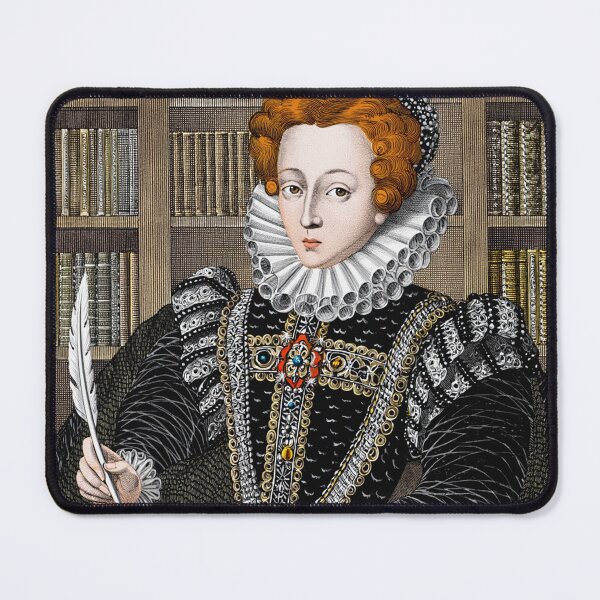 Item preview, Queen Elizabeth I vintage etching style portrait art designed and sold by Vintage Designs +.