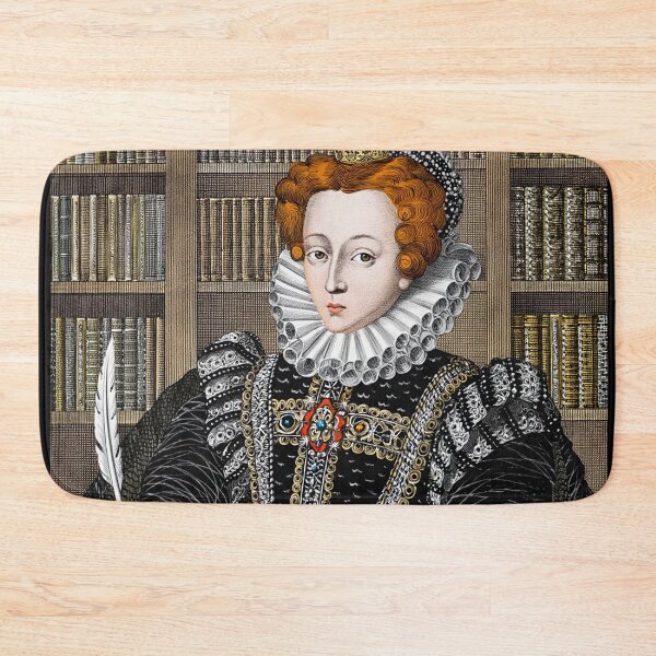 Item preview, Queen Elizabeth I vintage etching style portrait art designed and sold by Vintage Designs +.