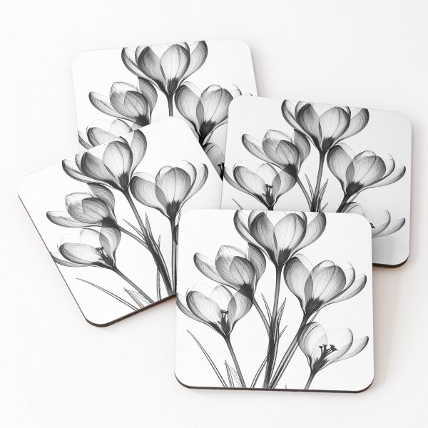 Item preview, X-ray style crocus flowers crocuses contrast designed and sold by LiskoDesign.