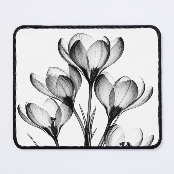 Item preview, X-ray style crocus flowers crocuses contrast designed and sold by LiskoDesign.