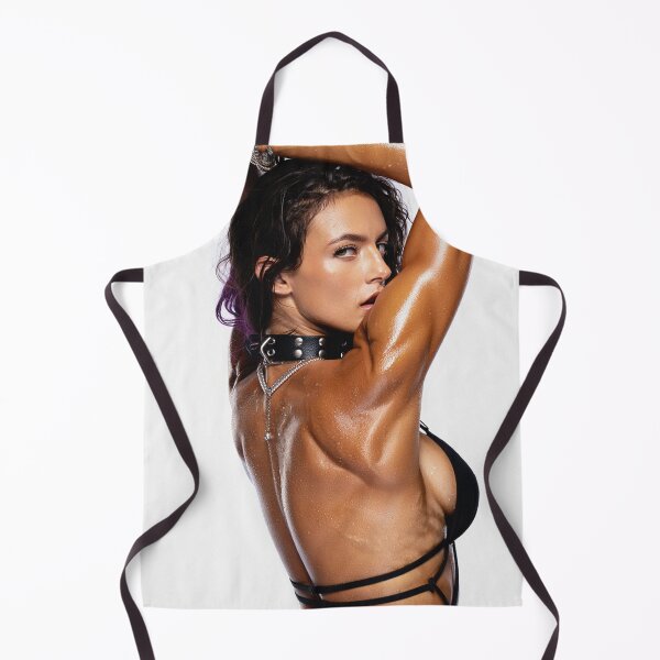 Item preview, Beautiful sexy gym woman posing with her arms up showing her arm muscles sweating designed and sold by Vintage Designs +.