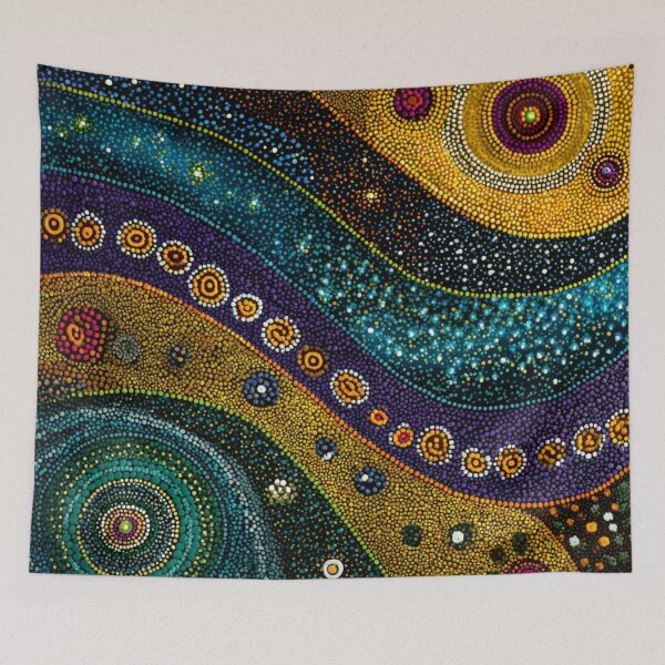 Item preview, Aboriginal Inspired Dot Art - Two Worlds designed and sold by GrinGalore.