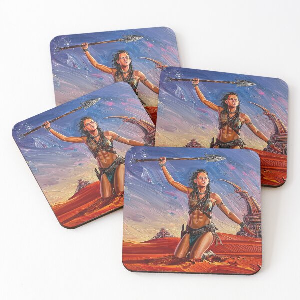 Item preview, Fantasy Barbarian Princess of Mars, a goddess with a spear designed and sold by Vintage Designs +.