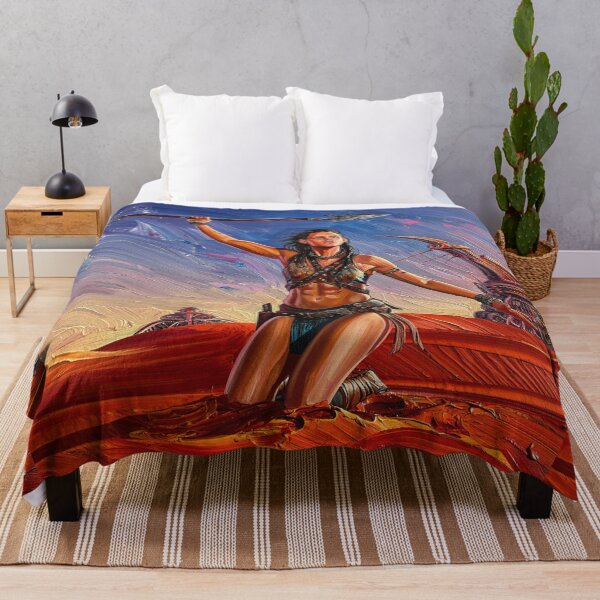 Item preview, Fantasy Barbarian Princess of Mars, a goddess with a spear designed and sold by Vintage Designs +.