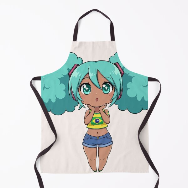 Item preview, Chibi Brazil Miku Cute Kawaii Brazilian Beach Anime Girl Fanart designed and sold by StudioJohan.