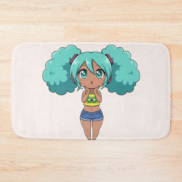 Item preview, Chibi Brazil Miku Cute Kawaii Brazilian Beach Anime Girl Fanart designed and sold by StudioJohan.