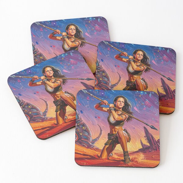 Item preview,  Fantasy Barbarian Princess of Mars, a goddess with a spear designed and sold by Vintage Designs +.